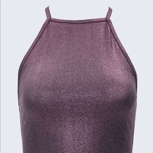 Forever21 Purple Metallic Sports Bra